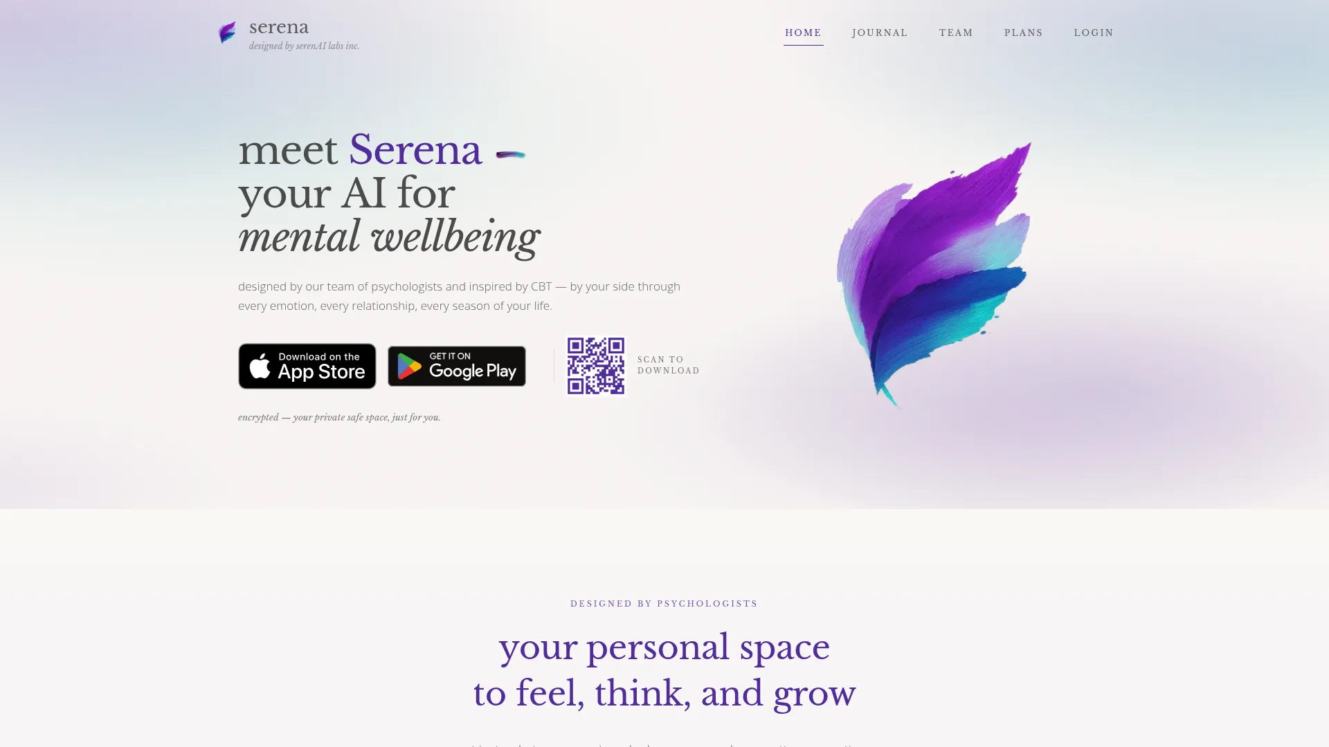 The SerenAI website at serenai.com